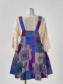 Sunspun Vestido de tirantes bohemio multicolor para mujer de talla grande - Multicolor - Ver 2