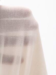 DAZY 女士白色V领长袖休闲优雅T恤 - 白色 - 查看 7