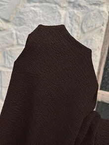 Maternity Summer Casual Solid Color Side Slit Skirt - Coffee Brown - View 6