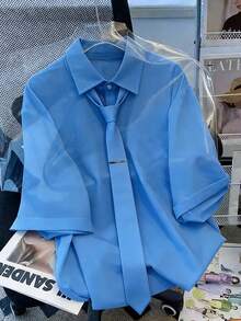 Manfinity Dauomo Casual Fashion Versatile Commuter Necktie For Men - Blue - View 2