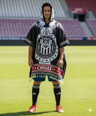 Gabán Artesanal del Guadalajara  - Poncho con Capucha Edición Especial Club Deportivo Guadalajara