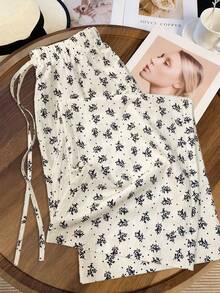 GlowEve Women's Woven Printed Vacation And Casual Summer Trousers - Apricot - View 5