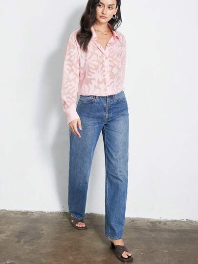 Aveloria Modichic Camisa transparente con botones sin sujetador, ropa de trabajo elegante y casual para mujer, camisa con botones para mujer