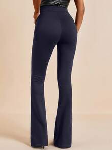 EURMUSE Women, Autumn, Winter, Flare Leg, Black - Navy Blue - View 2