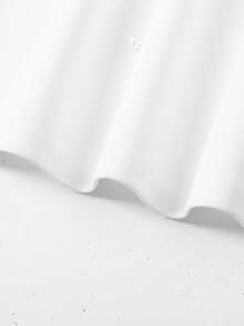 SHEIN Girlism Tween Girls Casual Elegant White Beaded Detail Knit Spaghetti Strap Snug Fit A-Line Mini Dress, Waist Cinched, Suitable For Valentine's Day Party, Outing, Back To School Outfit - White - View 5