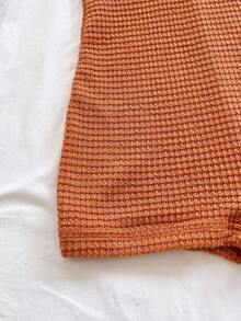 Soleia Women's Summer Vacation Solid Color Twist Strap Jumpsuit - Brown - View 5