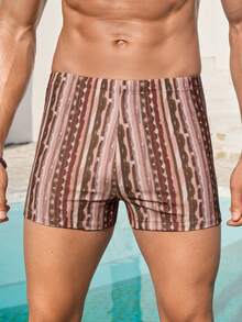 Manfinity KASUA 男士沙滩度假休闲泳裤 - 杏色 - 查看 2