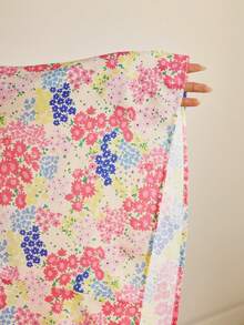 Al Najma 女士优雅印花V领阿拉伯风格连衣裙 - 粉色 - 查看 8