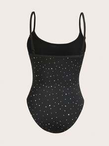 SHEIN EZwear 多件装黑色针织连体衣，休闲日常穿着 - 黑色 - 查看 11