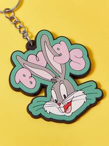 LOONEY TUNES X SHEIN 可爱休闲蓝色苹果造型亚克力钥匙扣，适合日常使用，精致小礼物 - 彩色 - 查看 4