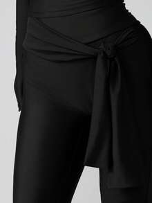 MISSGUIDED Quần lửng nữ cạp cao, kiểu dáng thời trang, thích hợp mặc đi làm, mùa xuân hè. - màu đen - Xem 6