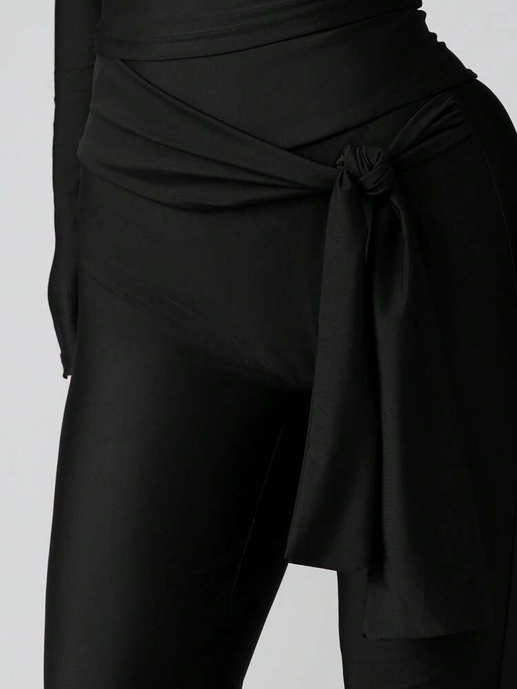 MISSGUIDED Women Capri Pants With Tie Waist Detail High Waisted Cropped Trousers For Spring Summer Casual Office Wear Fashion Bottoms