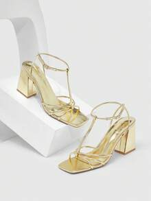 CUCCOO SZL Women Heeled Sandals Valentine's Day - Light gold - View 2