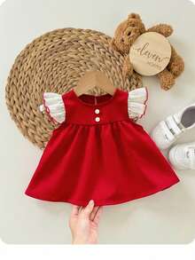 可爱红色蝴蝶结短袖上衣，夏季百搭，女宝宝款 - 彩色 - 查看 8