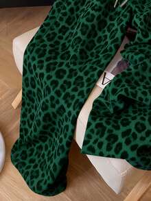 Resyla Y2K Retro American Fashion Street Chic Leopard Print Women Sweatpants - Dark Green - View 4