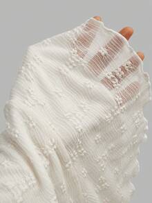 Sweetra Y2K Sexy Strapless Lace Bow Asymmetrical Hem Crop Top - Apricot - View 10