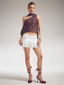 SHUZIA New Fashionable Ladies' Brown Satin Ballet Ankle Lace Ribbon Heel Closed Square Toe Sexy Holiday Fall Winter Shoes - Brown - View 5