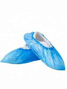 100pcs/200pcs Disposable Shoe Covers, Suitable For Cleaning Supplies, Travel Hotels, Outdoor Cycling, Blue Shoe Covers, Keep Shoes Dry On Rainy Days! - Multicolor - View 7