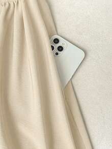 Vintamour 复古优雅女士连衣裙，带口袋，抹胸设计，褶皱花边下摆，休闲度假派对连衣裙，冬季连衣裙，女士冬季服装，女士冬季连衣裙，女士夏季服装，女士圣诞节服装，圣诞连衣裙，圣诞派对连衣裙，新年连衣裙，女士新年夜连衣裙，女士新年服装，新年服装，优雅派对连衣裙，优雅派对连衣裙，女士优雅连衣裙 - 杏色 - 查看 8