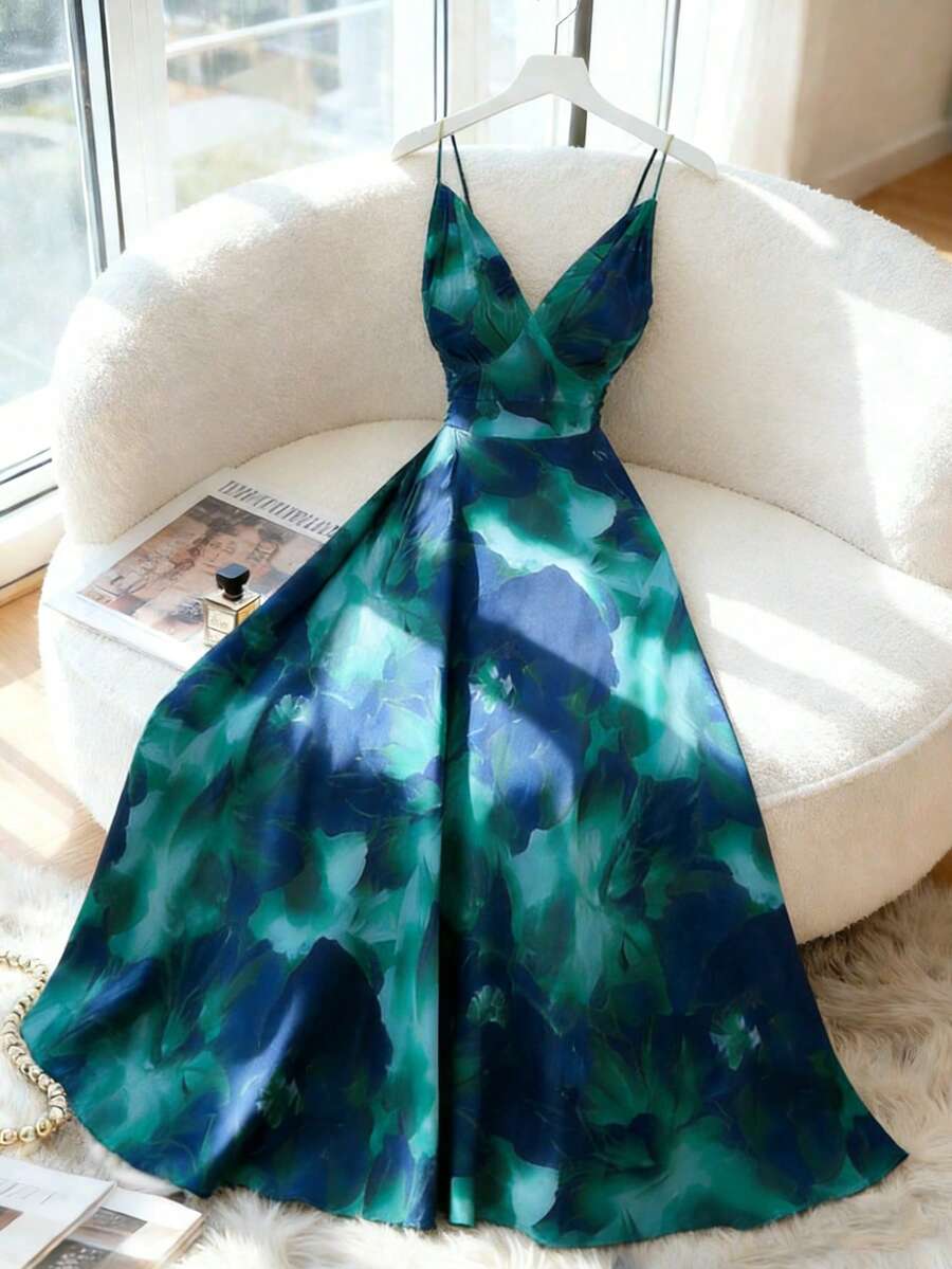 GlowEve Women's Minimalist Print Camisole Dress - Multicolor - View 1