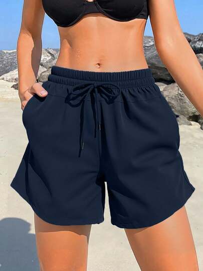 Swim SPRTY Women's Summer New Casual Solid Color Beach Pants