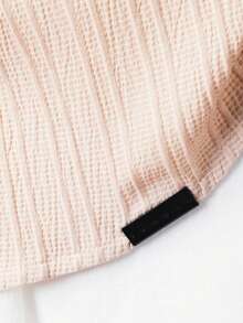 SUMWON Áo sơ mi dáng rộng thoải mái, cài cúc, tay ngắn, cổ bẻ, thích hợp mặc mùa hè, họa tiết sọc dọc. - Bụi hồng - Xem 7