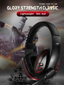 Teckwe Wired Head Mounted Gaming Earphones Microphone Noise Reduction Earphones 3.5AUXfor PC Android Laptop Tablet - multicolor - View 1