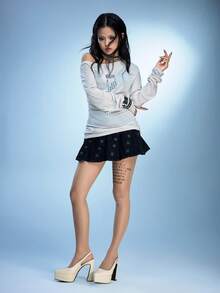 Sugerpunk Women's Sexy Thick Heel 12cm High Heel Sandals PU Material Summer Daily Wear Versatile Fashion Pointed Beige Thick Sole Waterproof Table High Heels - Off-white 1 - View 2