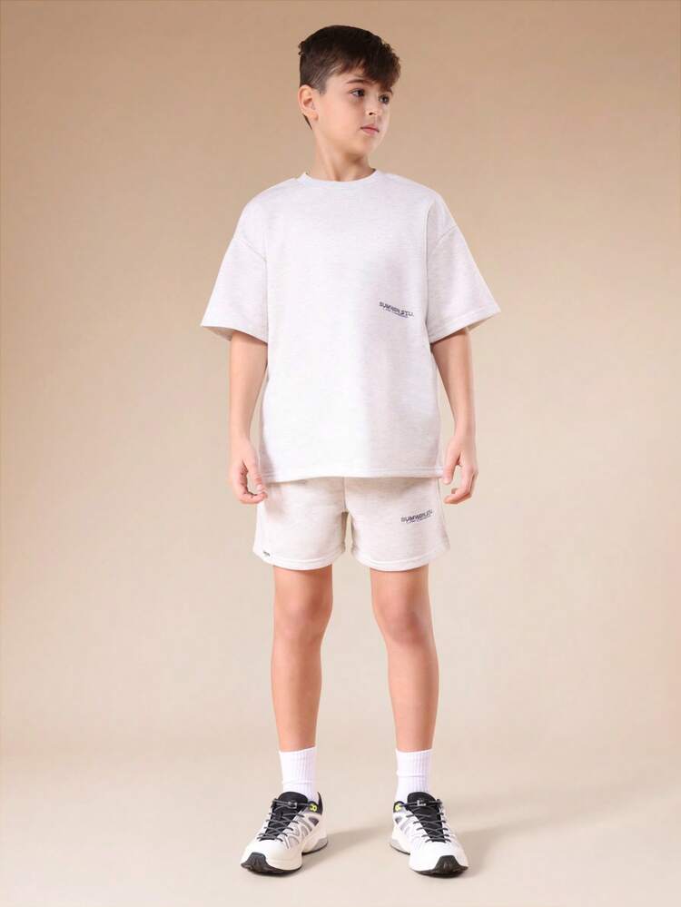 Crew Neck T-Shirt And Shorts Set