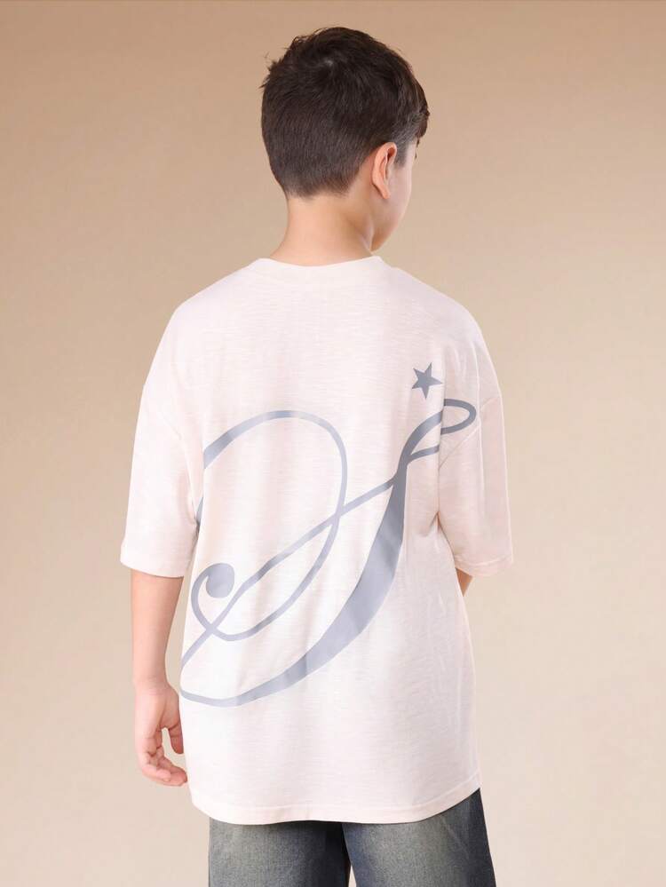 Oversized Space Planet Star Graphic Tee