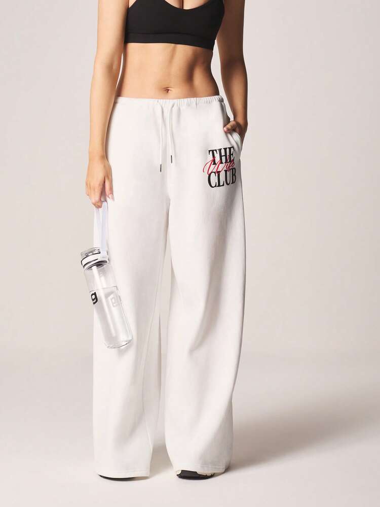 MISSGUIDED Graphic Crew Neck Oversized Hoodie And Jogger Co Ord Set