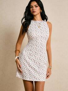 Poéselle Women's Floral Print Fashion Date Vacation Mini Dress - Multicolor - View 4