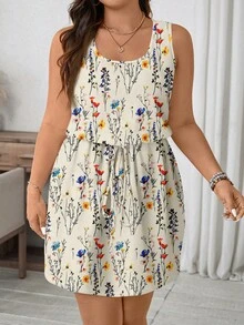 EMERY ROSE Đầm nữ cỡ lớn in hoa, thích hợp mặc đi nghỉ mát hoặc hẹn hò. - Nhiều màu - Xem 6