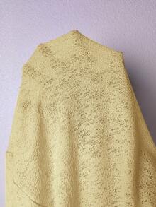 Swim Mod Vestido de cubrición elegante de vacaciones con estrellas de mar 3D y borlas en color verde menta enérgico - Amarillo - Ver 7