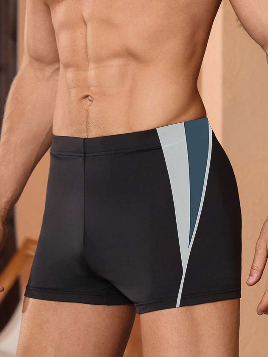 Manfinity VDAYZ Men's Casual Digital Print Swim Trunks - Multicolor - View 1