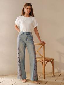 MOTF PREMIUM HOLLOW OUT SHORT SLEEVE T-SHIRT - White - View 6