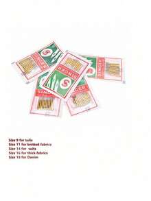 10/50 piezas Agujas universales para máquina de coser revestidas de titanio para máquina de coser Singer, doradas - Multicolor - Ver 16