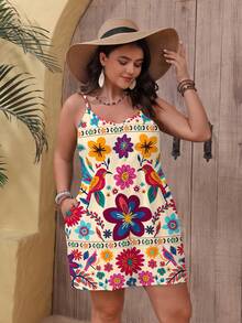 EMERY ROSE Bộ jumpsuit VCAY Resort họa tiết hoa, dáng rộng thoải mái, phù hợp với người có thân hình mũm mĩm, thích hợp cho mùa hè đi chơi. - Nhiều màu - Xem 5