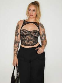 Arliah Music Festival Holiday Black Removable Corset Top, Concert Outfits - Black - View 4