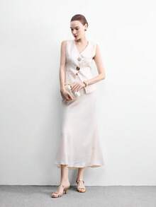 CUCCOO BIZCHIC 女士时尚圆头细高跟喷漆方跟凉鞋，轻便通勤、约会、婚礼派对、假日、情人节等场合均可穿着，优雅百搭，适合春夏连衣裙搭配，圣诞节也可穿着。圆头细高跟凉鞋，带脚踏，轻便舒适。 - 淺金 - 查看 2