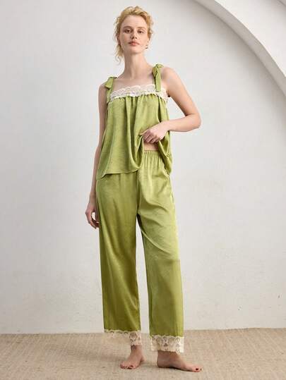 Ocili Women's Comfortable Camisole & Pants Pajama Set, Everyday Wear