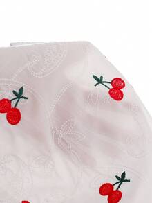 Vintaside Kids 少女甜美樱桃刺绣无袖上衣和宽松长裤套装，适合日常外出、休闲旅行、家庭聚会和度假穿着，春夏款 - 彩色 - 查看 8