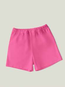 SHEIN Playful Pals Bộ 3 quần short cho bé gái, gồm quần sọc, quần màu trơn và quần in hình trái tim, thích hợp mặc ngoài trời vào mùa hè. - Nhiều màu - Xem 2