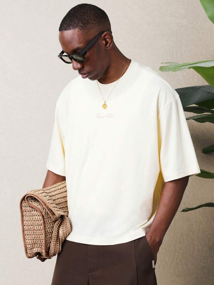 Boxy Fit Tonal Graphic Print Tee