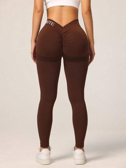 Slayform 女士透气无缝高腰弹力运动紧身裤