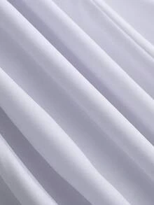 GlowEve CURVE Kemeja Wanita Ukuran Besar Warna Polos yang Mengencangkan Pinggang, Musim Semi/Panas - Putih - View 3