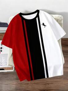 Manfinity Joysei Duck Pattern Print Design On Abdominal Muscles, Men's Fashionable Summer Casual Sportswear, Men's Top - Multicolor - View 1