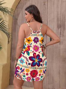 EMERY ROSE Bộ jumpsuit VCAY Resort họa tiết hoa, dáng rộng thoải mái, phù hợp với người có thân hình mũm mĩm, thích hợp cho mùa hè đi chơi. - Nhiều màu - Xem 2