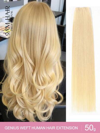 Invisible Genius Weft 真人发接发 真人发廊品质头发 易于造型，适合所有发质和日常佩戴 可随处剪裁 不脱落、不散开、不回头、不伤头皮 金色 S613#