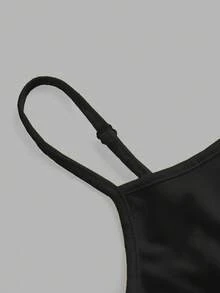 SHEIN EZwear 女士休闲性感吊带背心，紧身露背设计，海龟印花 - 彩色 - 查看 5